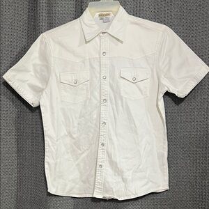 Men's White Short Sleeve Western Shirt